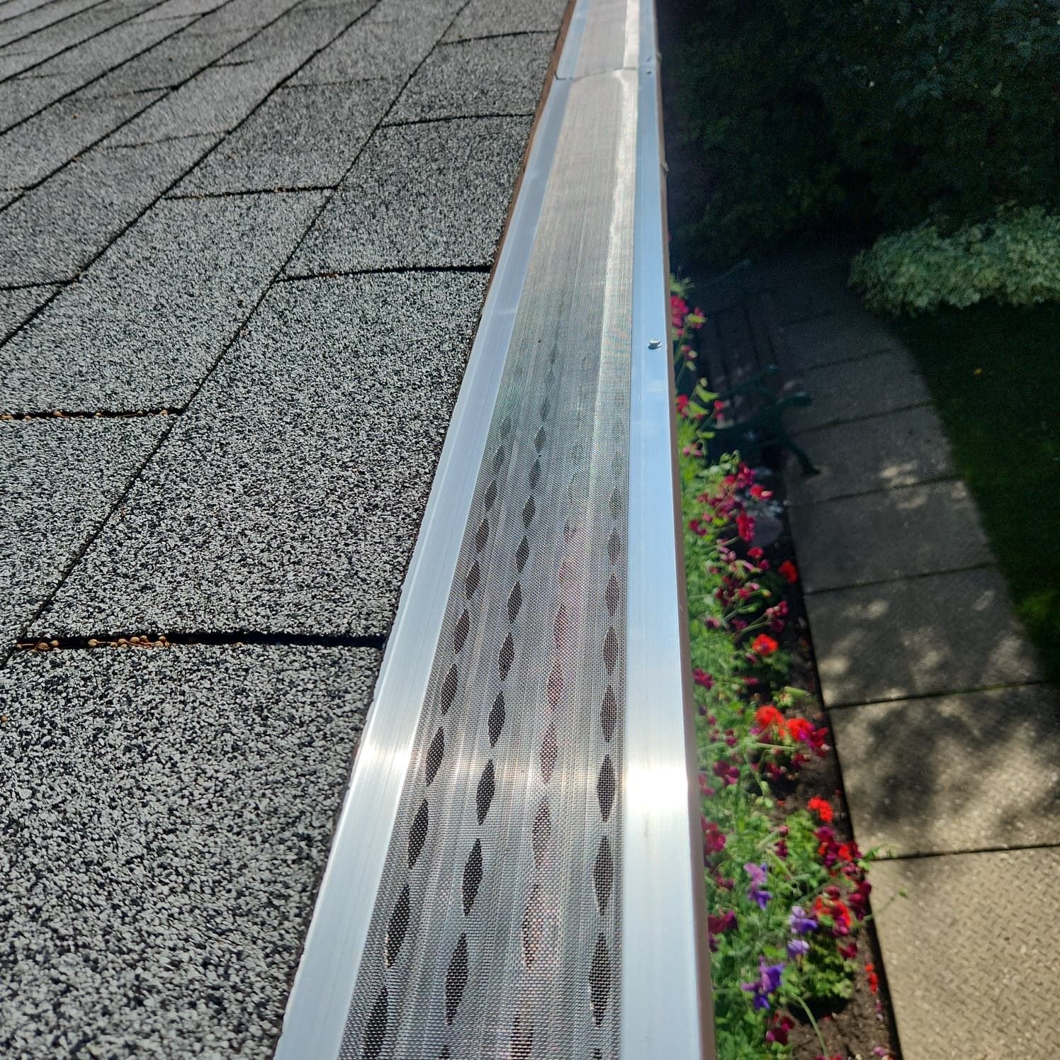 Micro-mesh gutter guard close-up